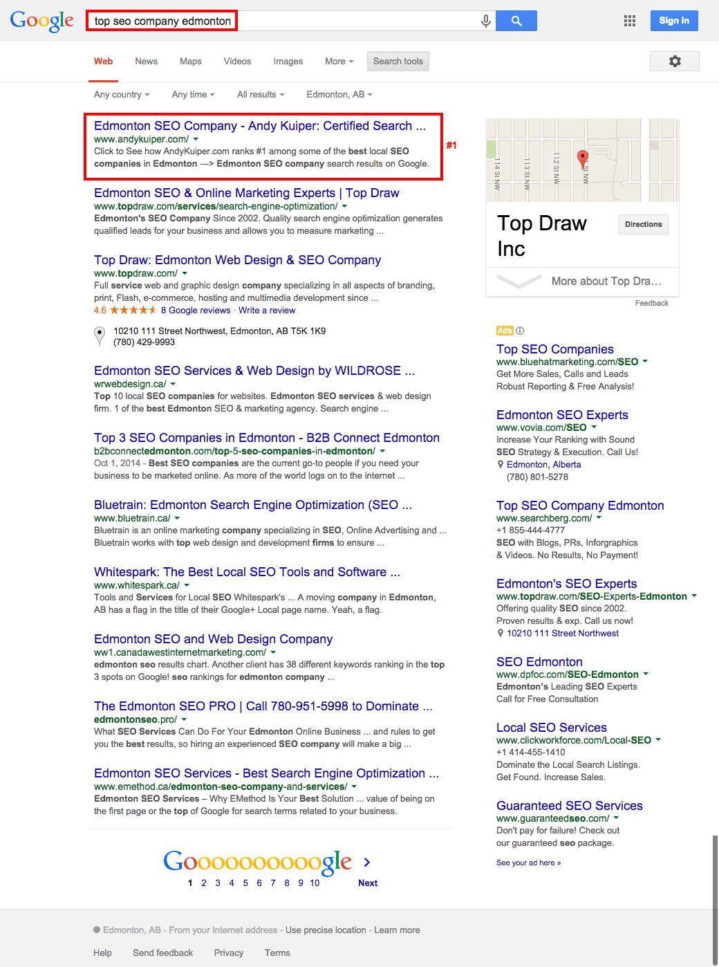 andy kuiper internet marketing edmonton seo expert google